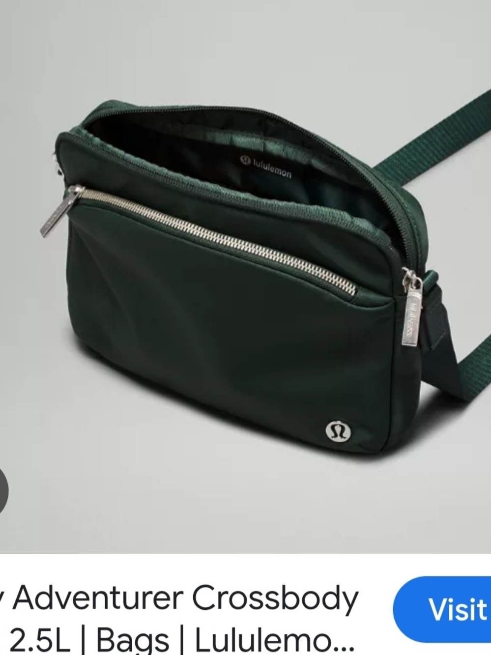 lululemon athletica Women’s Adventurer Crossbody 2.5L Bag Legacy Green